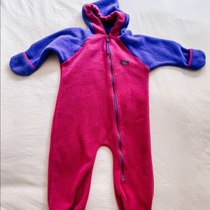 LL Bean Vintage Fleece Snow Suit Size 24-36M